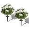 White Green Artificial Begonia Topiary Trees Silk Flowers 300 Leaves Outdoor Indoor Decorative Garden Plants With Metal Ground Spike